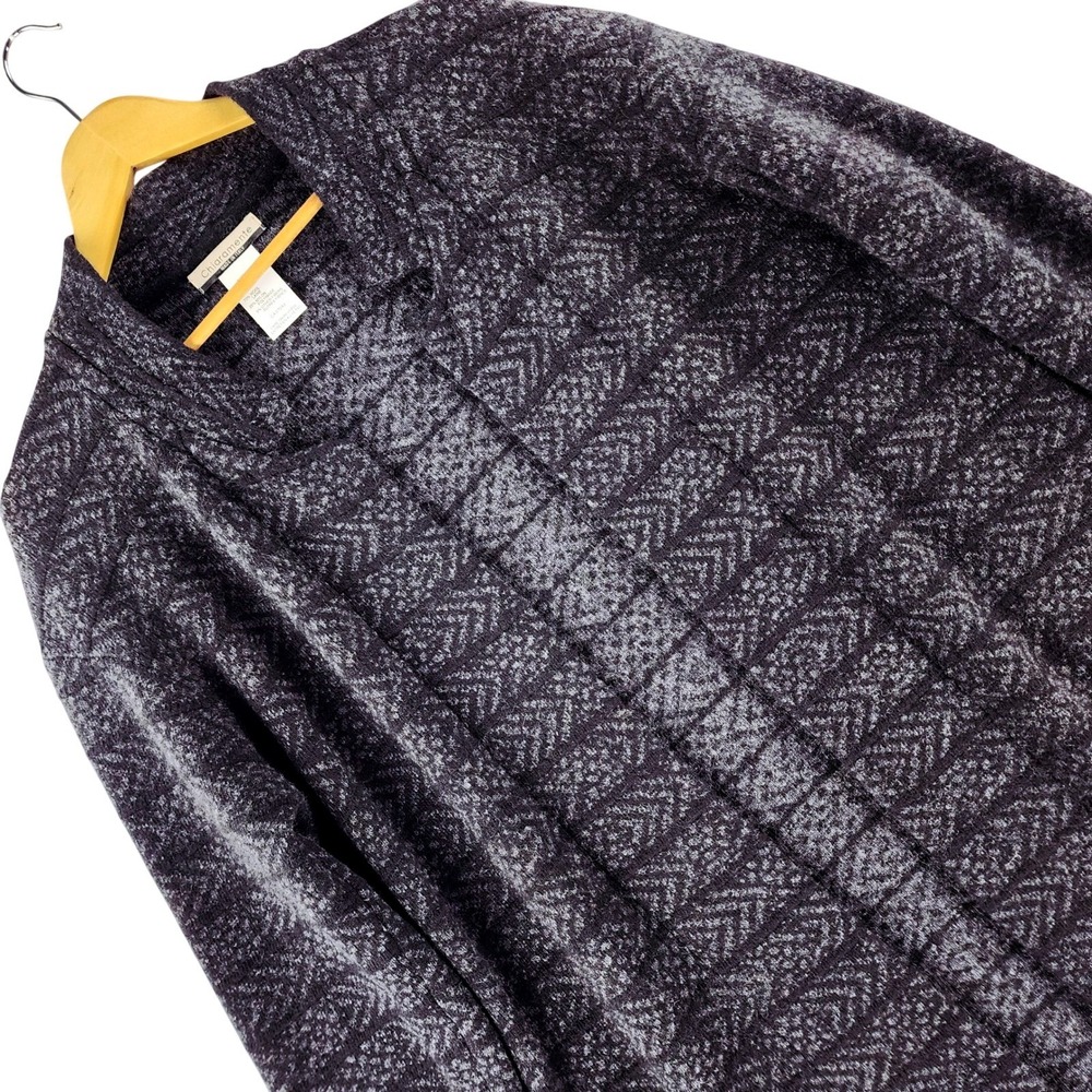 Chiaramente Cardigan Womens M Wool Blend Long Coatigan Gray Made Italy